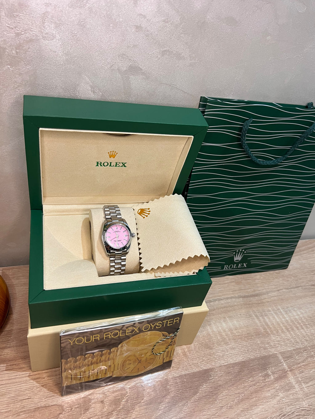 ROLEX TAB ROSE BEBE AVEC PACKAGING COMPLET