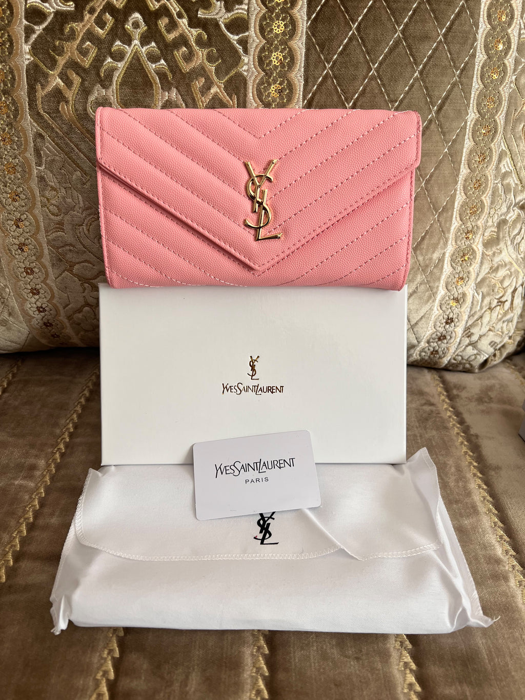 SAC POCHETTE YSL ROSE BEBE